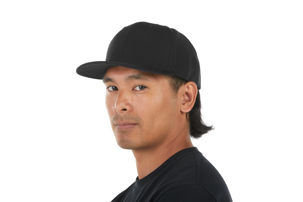 recycled-poly-classic-6-panel-hat-s9 WebPDP-HAT001002_Recycled_Poly_Classic_6Panel_Hat_Black_Studio_Harper_Studios_0723_Side_3__HAT001002OS.jpg