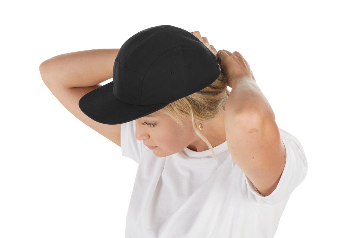 recycled-poly-flat-brim-5-panel-hat-n9 WebPDP-HAT003002_Recycled_Poly_Flat_Brim_5Panel_Hat_Black_Studio_Harper_Studios_0723_Side_4__HAT003002OS.jpg