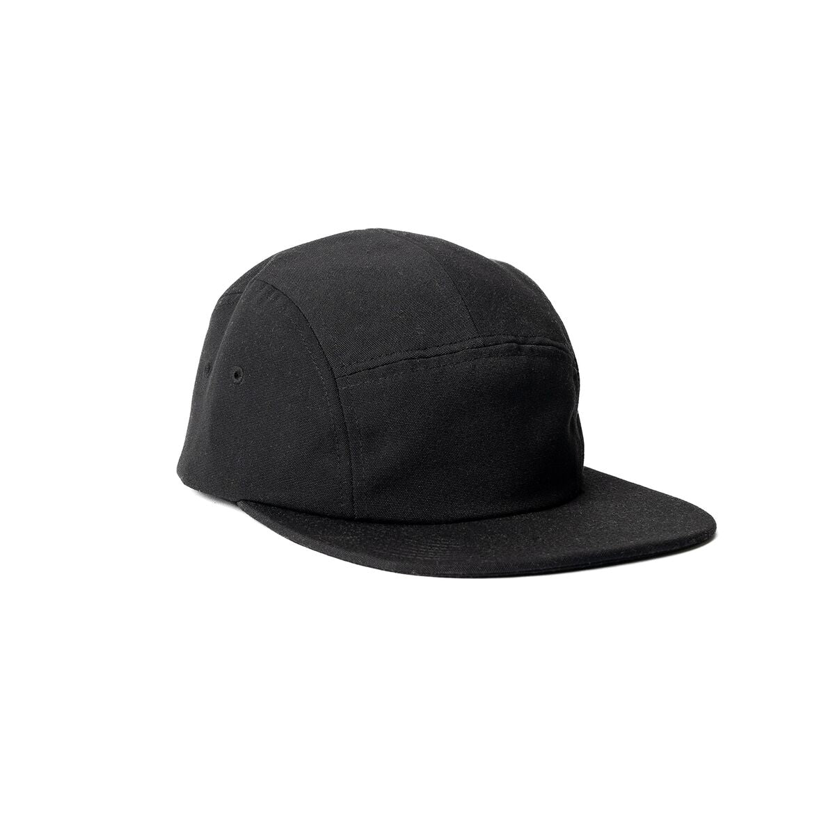 recycled-poly-flat-brim-5-panel-hat-n9 Web_PDP-FlatBrim5PanelHat_Studio_Front_Black.jpg